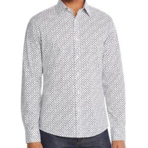 NWT Michael Kors Tile Print Slim Fit Shirt Size XL